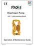 AN ISO 9001 COMPANY. Diaphragm Pump. DPB - 75 ALB Aluminium Buna N. Operation & Maintenance Guide. Sheet 1 of 10 FF - MM - 96 REV - 3