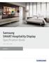Samsung SMART Hospitality Display Specification Book HE570 HE580 HE690 KOREA