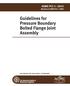 Guidelines for Pressure Boundary Bolted Flange Joint Assembly