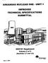 -. 30ýv. Entergy ARKANSAS NUCLEAR ONE - UNIT I IMPROVED TECHNICAL SPECIFICATIONS SUBMITTAL. 05/01101 Supplement Volume 2 of 2. (Sections 3.7 and 3.