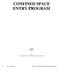 CONFINED SPACE ENTRY PROGRAM
