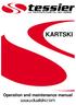 KARTSKI. Operation and maintenance manual