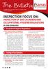 INSPECTION FOCUS ON: