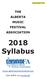 Revised October 18, 2017 THE ALBERTA MUSIC FESTIVAL ASSOCIATION Syllabus.  Like AMFA on Facebook