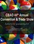 CBAO 44 th Annual Convention & Trade Show