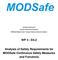 Analysis of Safety Requirements for MODSafe Continuous Safety Measures and Functions
