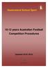 Queensland School Sport years Australian Football Competition Procedures
