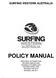SURFING WESTERN AUSTRALIA POLICY MANUAL