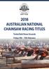 2018 AUSTRALIAN NATIONAL CHAINSAW RACING TITLES. Tenterfield Show Grounds Friday 9th - 11th February