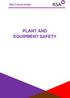 PLANT AND EQUIPMENT SAFETY
