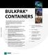 BULKPAK CONTAINERS BULKPAK CONTAINERS