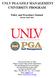 UNLV PGA GOLF MANAGEMENT UNIVERSITY PROGRAM