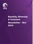 Equality, Diversity & Inclusion Newsletter Nov 2016
