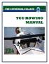 TCC ROWING MANUAL 2014