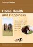 and Happiness Horse Health Horse Health and Happiness Redwings Welfare