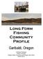 Long Form Fishing Community Profile Garibaldi, Oregon