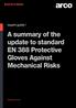 A summary of the update to standard EN 388 Protective Gloves Against Mechanical Risks