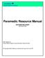 Paramedic Resource Manual