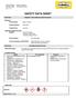 SAFETY DATA SHEET. This material is considered hazardous by the OSHA Hazard Communication Standard (29 CFR ).
