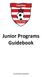 Junior Programs Guidebook