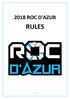 2018 ROC D'AZUR RULES