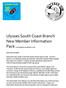 Ulysses South Coast Branch New Member Information Pack (Last Updated 9 September 2016)