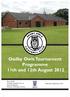 Oadby Owls Tournament Programme 11th and 12th August 2012