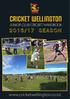 cricket wellington 2016/17 SEASON  JUNIOR CLUB CRICKET HANDBOOK