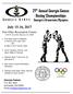 27 th Annual Georgia Games Boxing Championships Georgia s Grassroots Olympics