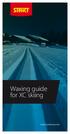Waxing guide for XC skiing