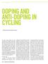 DOPING AND ANTI-DOPING IN CYCLING