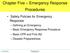 Chapter Five Emergency Response Procedures