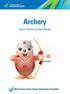 Archery. Sport Technical Handbook