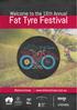 Welcome to the 16th Annual. Fat Tyre Festival PLATINUM SPONSORS