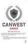 CANWEST GAMES OFFICIAL RULE BOOK