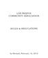 LOS PRADOS COMMUNITY ASSOCIATION & REGULATIONS