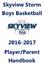 Skyview Storm Boys Basketball Player/Parent Handbook
