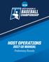 REGIONAL HOST OPERATIONS MANUAL TABLE OF CONTENTS