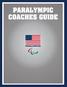 Table of Contents PARALYMPIC SPORT COACHES GUIDE