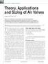 Theory, Applications and Sizing of Air Valves