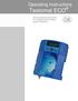 Operating Instructions Testomat ECO. Online analysis instrument for residual total hardness (water hardness)
