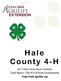 Hale County 4-H Major Stock Show Schedules. Todd Beyers, CEA-4-H & Youth Development