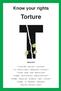 Know your rights. Torture ENGLISH
