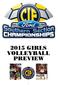 2015 GIRLS VOLLEYBALL PREVIEW