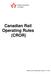 Canadian Rail Operating Rules (CROR)