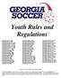 Youth Rules and Regulations