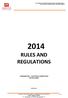 2014 RULES AND REGULATIONS