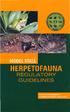 MODEL ST4TE HERPETOFAUNA REGULATORY GUIDELINES. Recommended by Partners in Amphibian and Reptile Conservation
