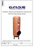 Installation, Operation and Maintenance Instructions for Direct Hot Water Storage Vessels