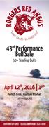 43 rd Performance Bull Sale